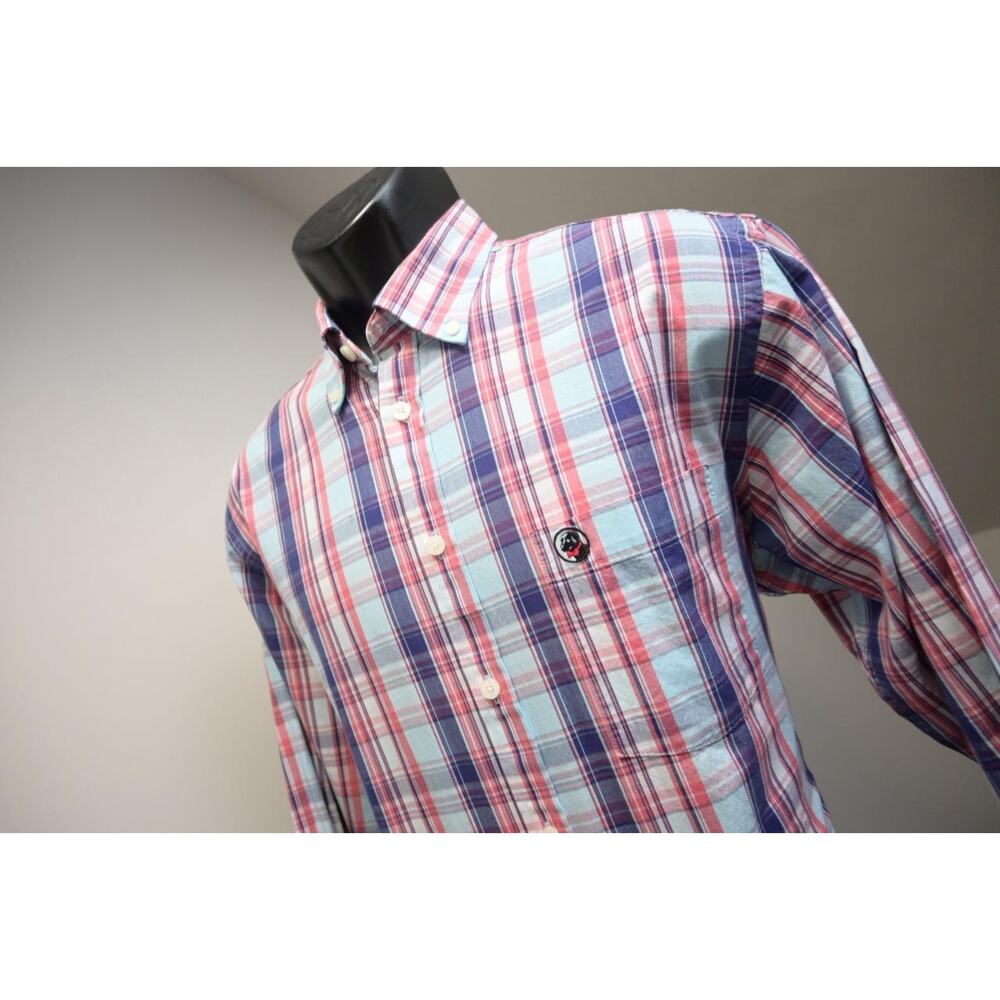 Southern Proper Dress Shirt Plaid Long Sleeve Classic Fit Mens Size Medium